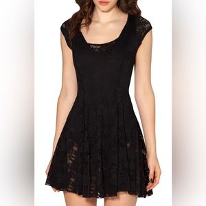 EVIL CHEERLEADER LACE DRESS 2.0 Size Med. EUC. With 2 bonus shiny body suits